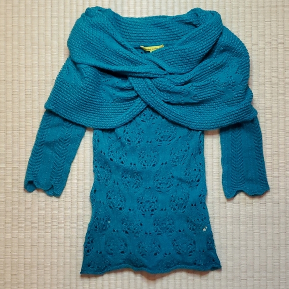 Catherine Malandrino Crochet Off-Shoulder Sweater - Picture 1 of 6